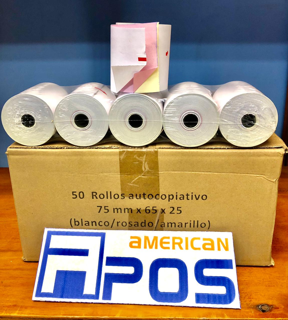 Rollos autocopiativos 75mm (Triplicado)